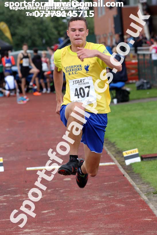 Mens under-17s triple jump, Northern Under-17s/U-15s and U13s Champs, Leigh Sports Village, Leigh. Photo: David T. Hewitson/Sports for All Pics